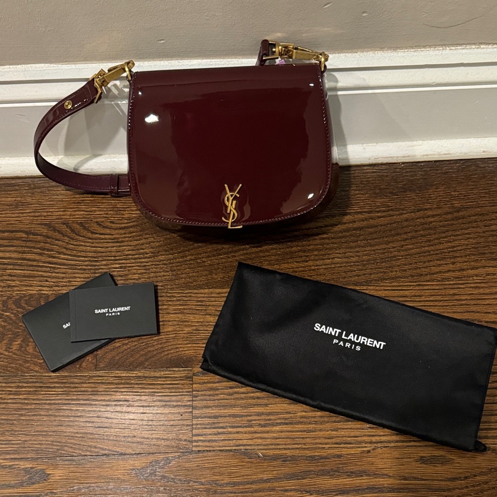 NWOT Saint Laurent Patent Leather mini Voltaire Top-shoulder Bag - Picture 12 of 16